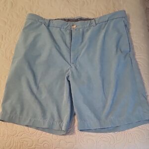 TailorByrd Men's Blue Flat Front Casual Shorts Lightweight Fabric